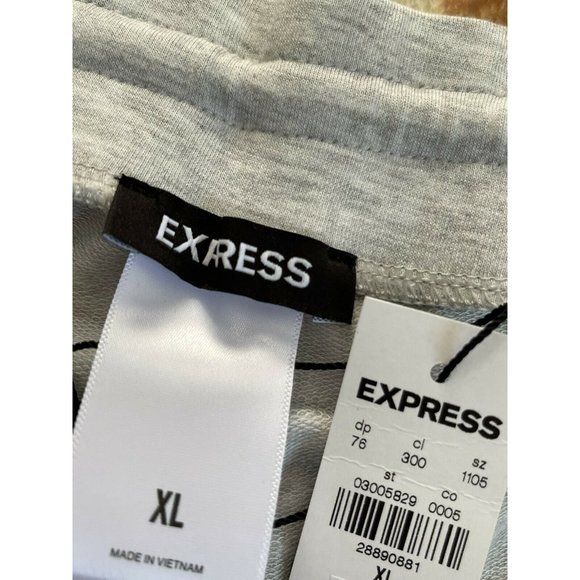 Women’s EXPRESS Super High Waisted Soft Drawstring Shorts Size XL 05 Grey - Picture 8 of 9